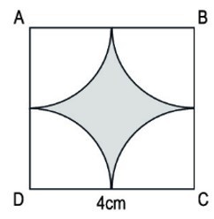 Tính Diện Tích Phần Tô Đậm Của Hình Vuông ABCD Cạnh 4cm? Tính Diện Tích Phần Tô Đậm Của Hình Vuông ABCD Cạnh 4cm?