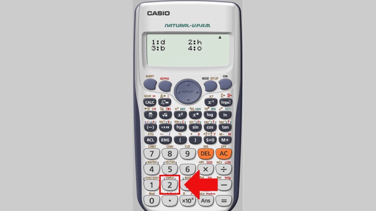 Cách viết chữ H trên máy tính Casio bằng phím Shift và số