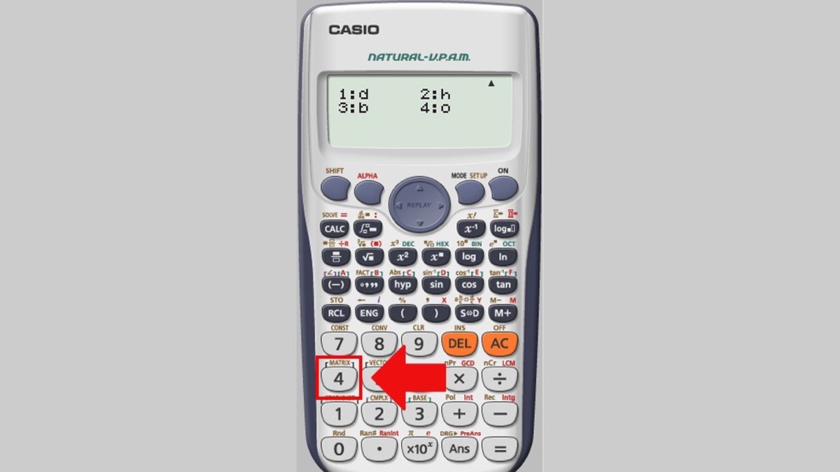 Cách viết chữ O trên máy tính Casio bằng phím số