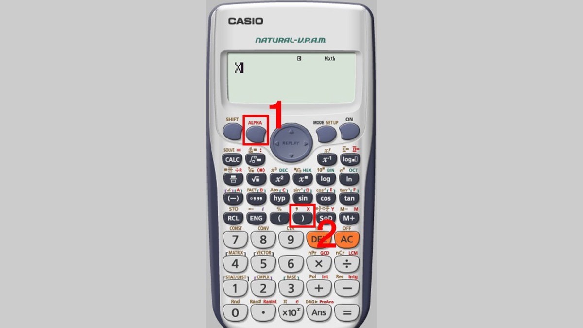 Cách viết chữ X trên máy tính Casio bằng phím Alpha