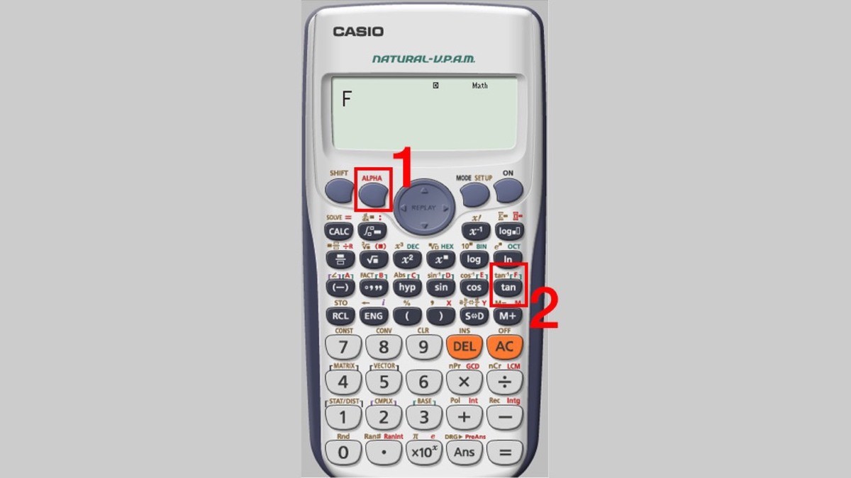 Cách viết chữ F trên máy tính Casio bằng phím Alpha