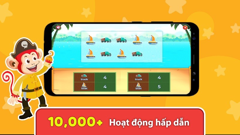 Monkey Math giúp bé học toán hứng thú