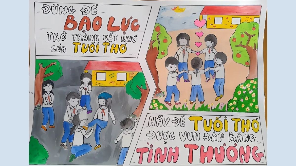 **Vẽ Tranh Phòng Chống Bạo Lực Học Đường: Ý Nghĩa, Hướng Dẫn, Mẫu Đẹp** **Vẽ Tranh Phòng Chống Bạo Lực Học Đường: Ý Nghĩa, Hướng Dẫn, Mẫu Đẹp**