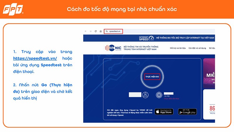 Hướng dẫn đo tốc độ mạng trên Speedtest