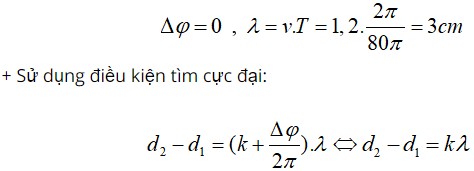 Giải bài tập xác định số điểm dao động với biên độ cực đại, cực tiểu giao thoa sóng