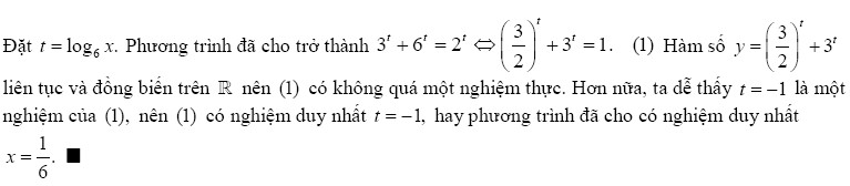 Ví dụ bài tập phương trình logarit nâng cao