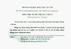 Tổng Hợp Đề Thi Mĩ Thuật 2 Khối V Đại Học Kiến Trúc Hà Nội Tổng Hợp Đề Thi Mĩ Thuật 2 Khối V Đại Học Kiến Trúc Hà Nội