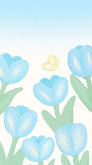 Hình nền hoa tulip vẽ bằng chì cho điện thoại