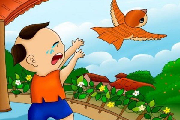 Hình ảnh minh họa: Bà hóa thành chim bay đi