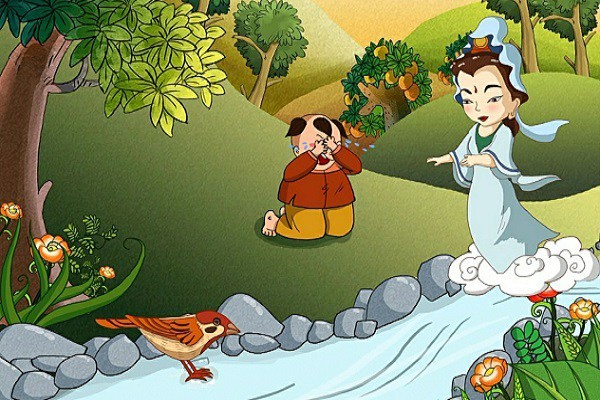 Hình ảnh minh họa: Bà Tiên hiện ra giúp đỡ Tích Chu