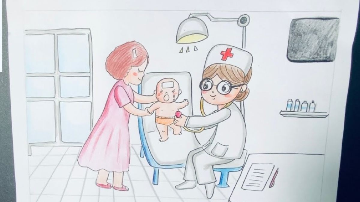 các bước Vẽ Tranh Ước Mơ Của Em Làm Bác Sĩ