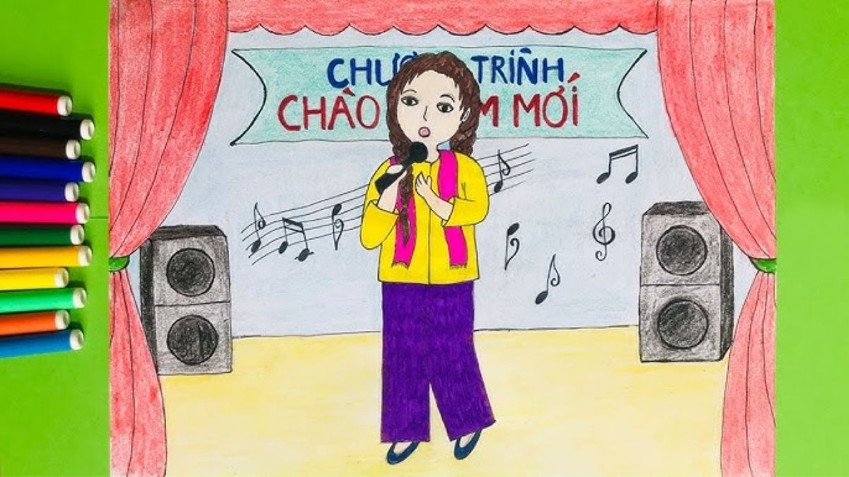 tải ảnh vẽ Ước Mơ Của Em Làm Ca Sĩ