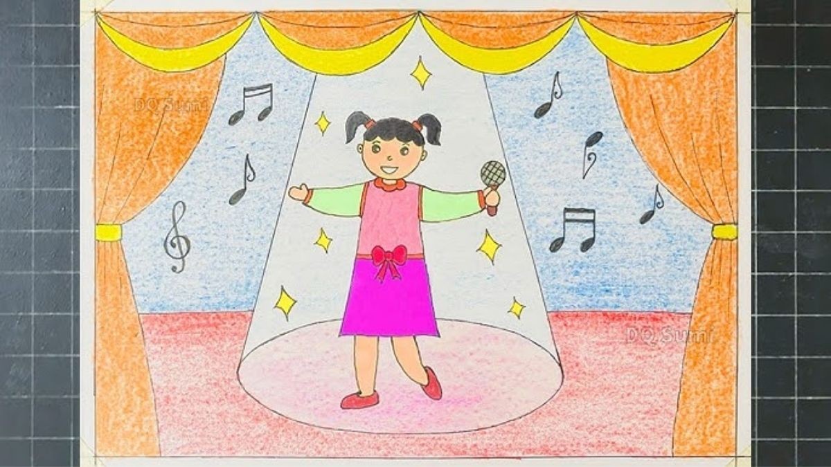cách vẽ Ước Mơ Của Em Làm Ca Sĩ