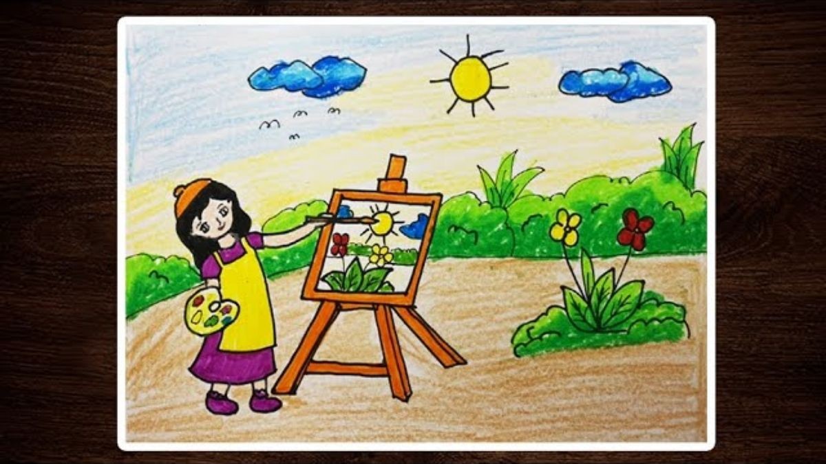 vẽ tranh Ước Mơ Của Em Làm Họa Sĩ Đẹp Đơn Giản
