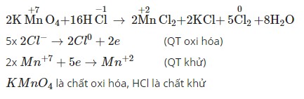 Phản ứng oxy hóa khử KMnO4 + HCl