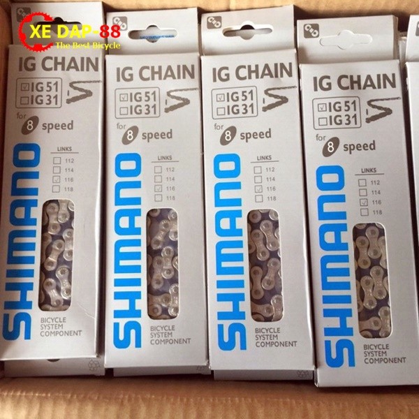 Xích xe đạp Shimano IG51 phù hợp với nhiều loại xe