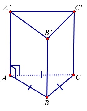 Hình lăng trụ tam giác đều với các cạnh đáy và cạnh bên bằng a.