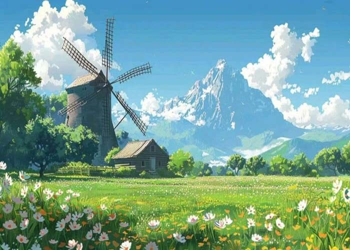 Avatar phong cảnh anime với con đường nhỏ