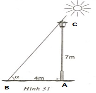 Góc Chiếu Sáng Mặt Trời Khi Cột Đèn Cao 7m Có Bóng Dài 4m? Góc Chiếu Sáng Mặt Trời Khi Cột Đèn Cao 7m Có Bóng Dài 4m?