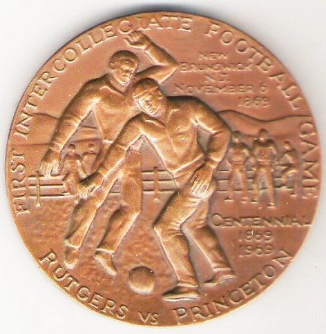 Medal commerating 1869 Rutgers-Princeton game