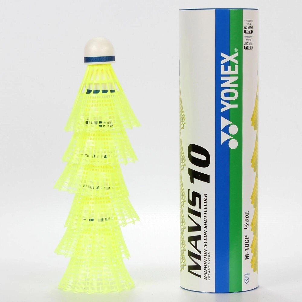 Quả cầu lông nhựa Yonex MAVIS 10 màu vàng dạ quang nổi bật