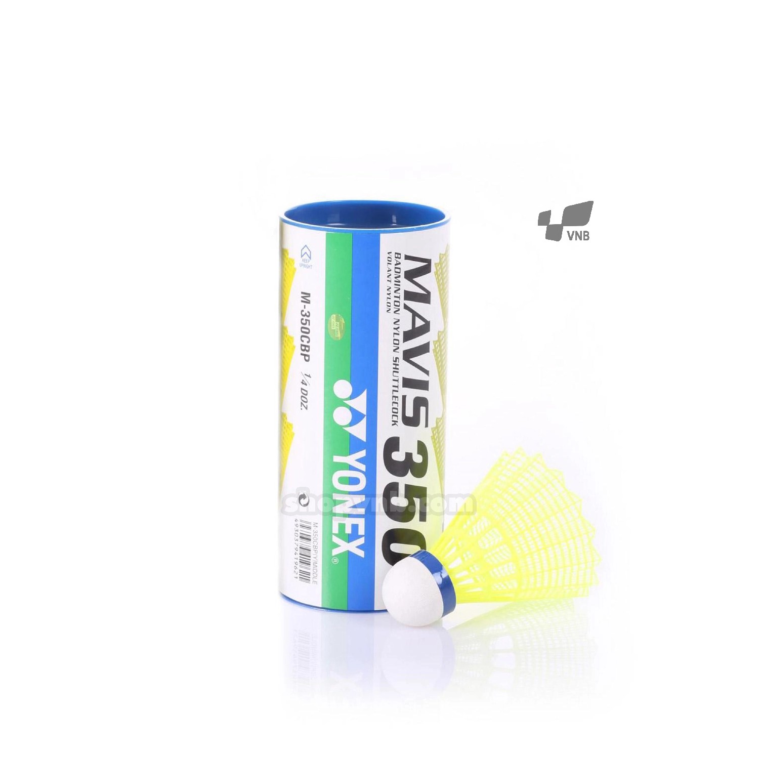 Ống cầu lông nhựa Yonex MAVIS 350 (6 in 1) màu vàng